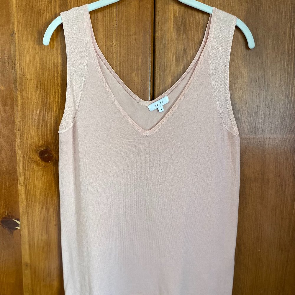 Reiss Sleeveless Rhea Blush Blouse